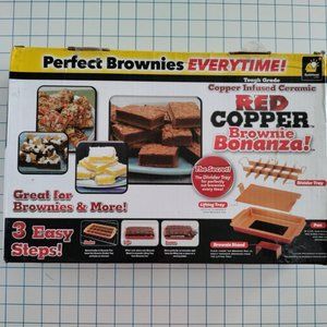 Copper Infused Ceramic Brownie Pan